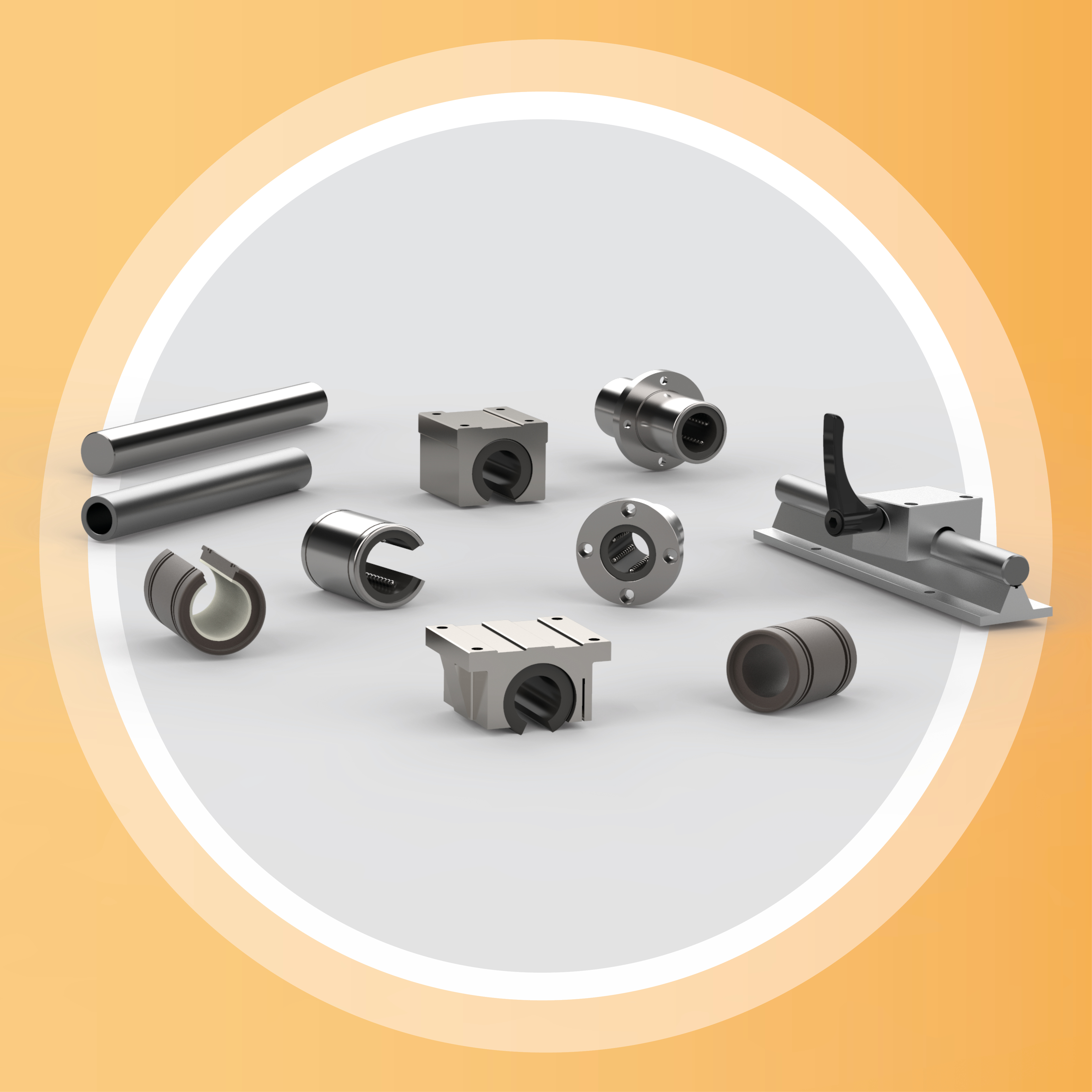 Linear shafts and bearings